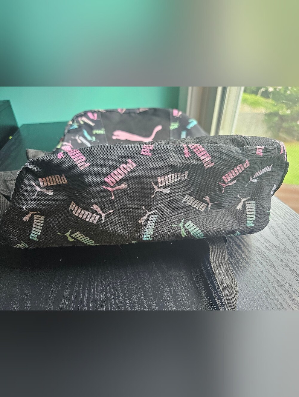 PUMA Black Backpack with Pastel Logo Print OS - Picture 3 of 9